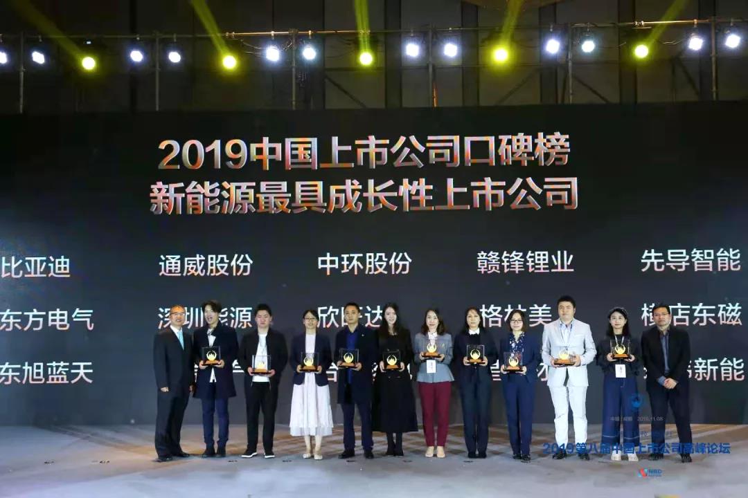   標(biāo)桿的力量，東旭藍(lán)天榮獲“最具成長性新能源產(chǎn)業(yè)上市公司”獎(jiǎng)